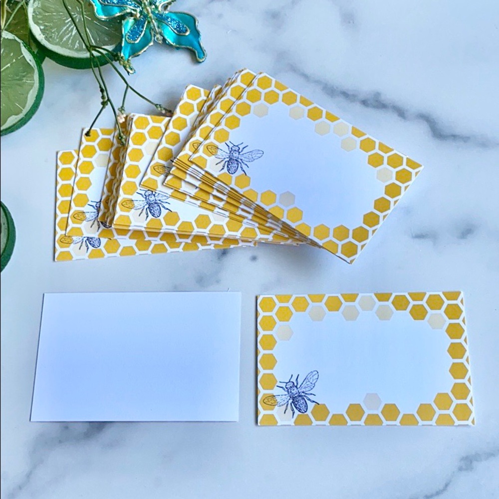 50 Small Honeycomb Bee Cards Clearance - Picture 7 of 8